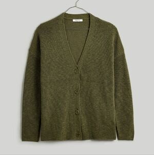 Madewell V-Neck Button-Front Long Cardigan Sweater SZ S